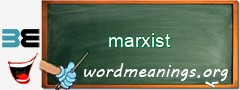 WordMeaning blackboard for marxist